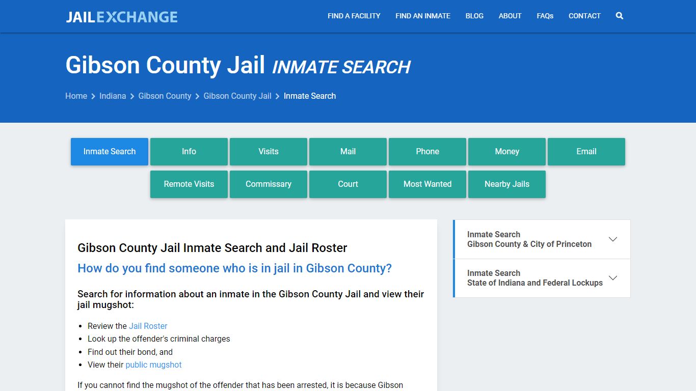 Inmate Search: Roster & Mugshots - Gibson County Jail, IN